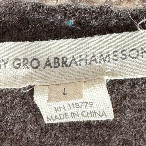 Gro Abrahamsson X Anthropologie Arslan Boiled Wool Knit Sweater Jacket Sz L - Picture 11 of 13